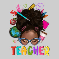 Teacher Afro Messy Bun Premium Sweatshirt | Teevron