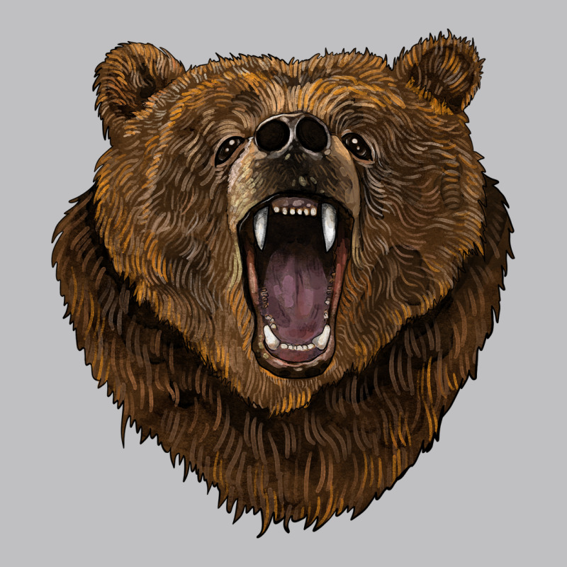 Bear Head Long Sleeve Tee by BarkalooDesign | Teevron