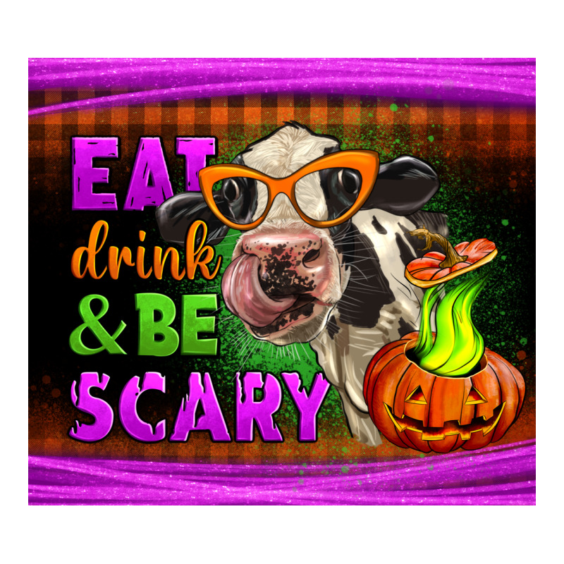 Eat Drink And Be Scary Cow Premium Tee by LillyAllenDesigns | Teevron