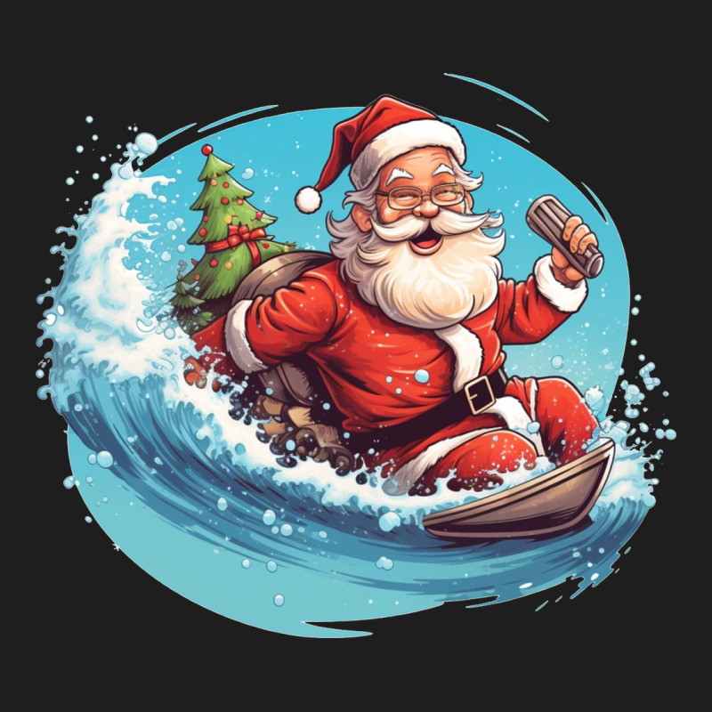 Surf Happy Santa Heavyweight Hoodie by Unal Design | Teevron
