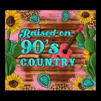 Raised 90's Country Guitar Cactus Sunflower's Urban Hoodie | Teevron