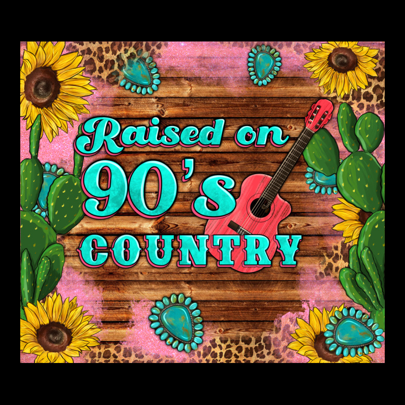 Raised 90's Country Guitar Cactus Sunflower's Urban Hoodie by Artiststas | Teevron