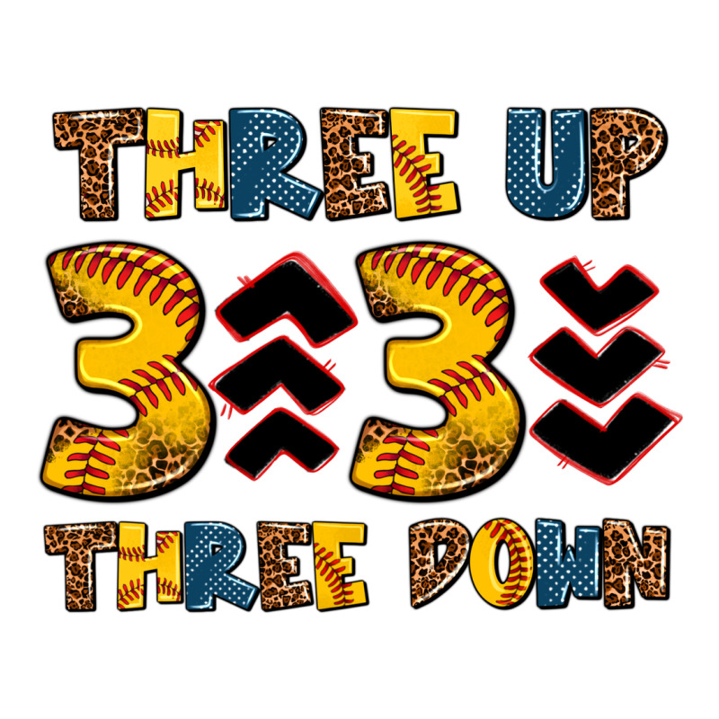Three Up Three Down Softball Premium Hoodie by AdoDesignShop | Teevron