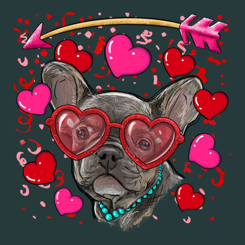 Valentine's Day French Bulldog Puppy Premium Sweatshirt by RanaPortraitStore | Teevron