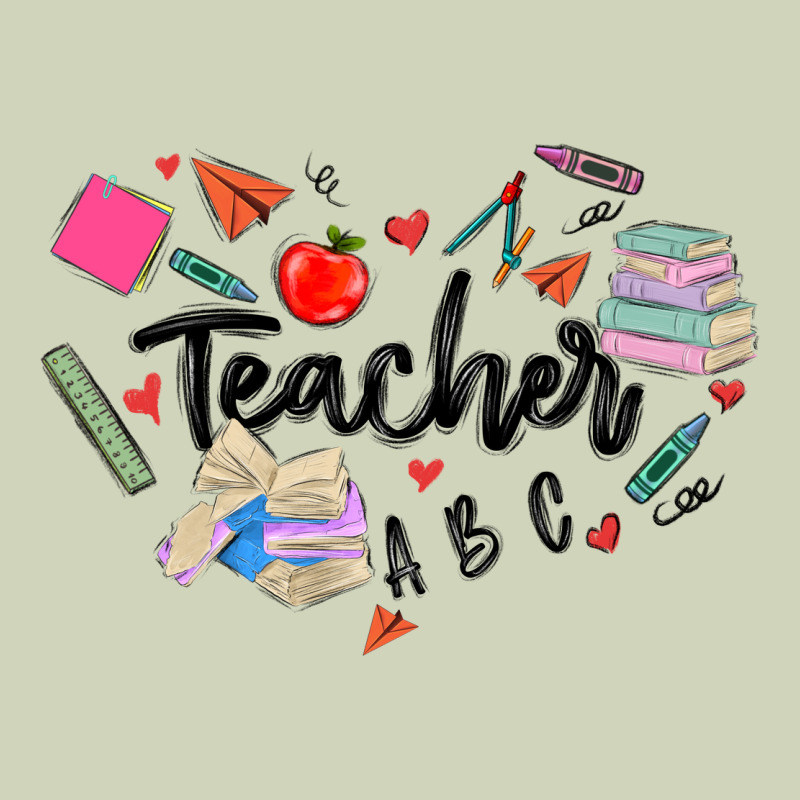 Teacher Heart Heavyweight Hoodie by MaliasSmallBusiness | Teevron
