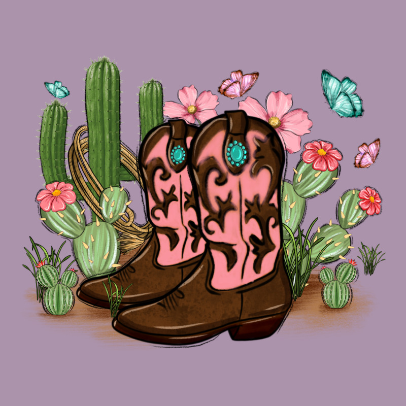 Cowboy Boots With Cactus Heavyweight Hoodie by MaliasSmallBusiness | Teevron