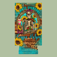 I Hate Everyone But Coffee Helps Western Skeleton Coffee Sunflowers 12 Urban Hoodie | Teevron
