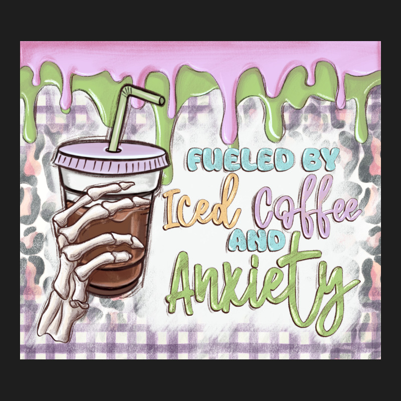 Fueled By Iced Coffee And Anxiety Heavyweight Hoodie by MaliasSmallBusiness | Teevron