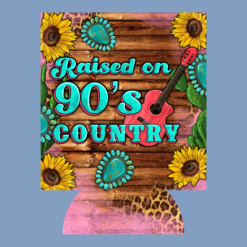 Raised 90's Country Guitar Cactus Sunflower's 12 Oz Can Cooler (regula Urban Hoodie by Artiststas | Teevron