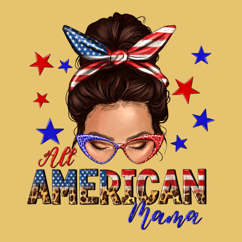 All American Mama Messy Bun Premium Sweatshirt by texasbilliewilder | Teevron