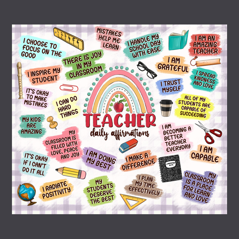 Teacher Daily Affirmations Heavyweight Hoodie by MaliasSmallBusiness | Teevron