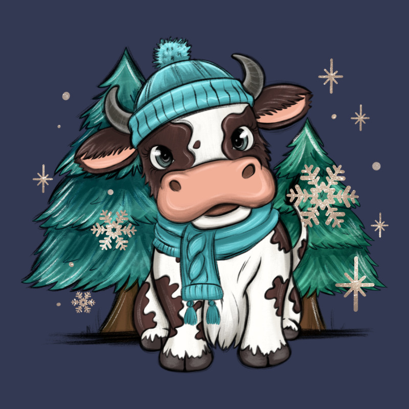 Winter I'm Udderly Freezing Baby Cow Heavyweight Hoodie by MaliasSmallBusiness | Teevron