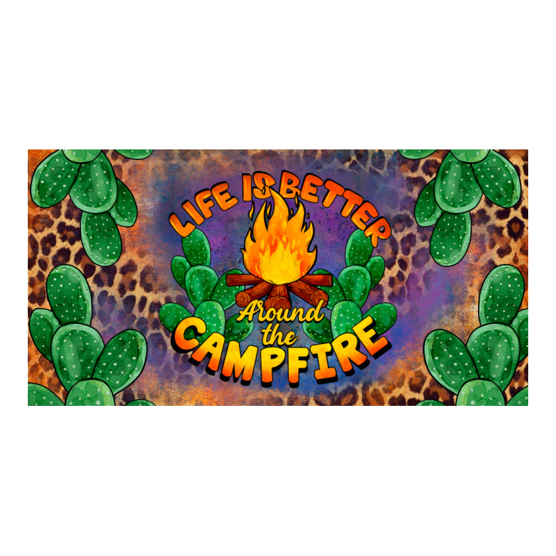 Life Is Better Around The Campfire License Plate Long Sleeve Tee by BarkalooDesign | Teevron