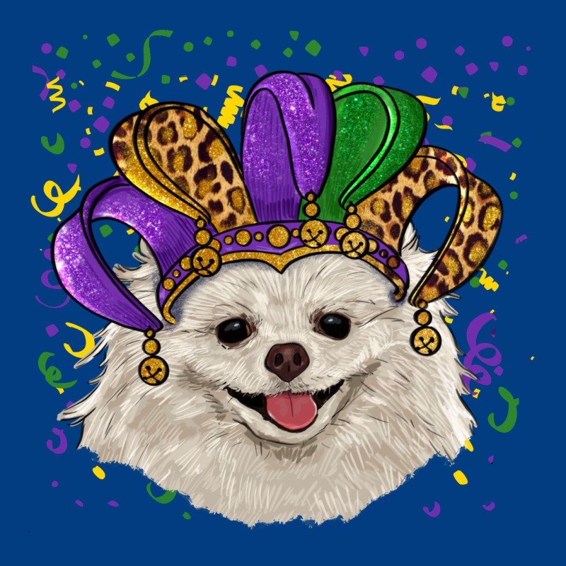 Mardi Gras Hat White Pomeranian Premium Sweatshirt by RanaPortraitStore | Teevron