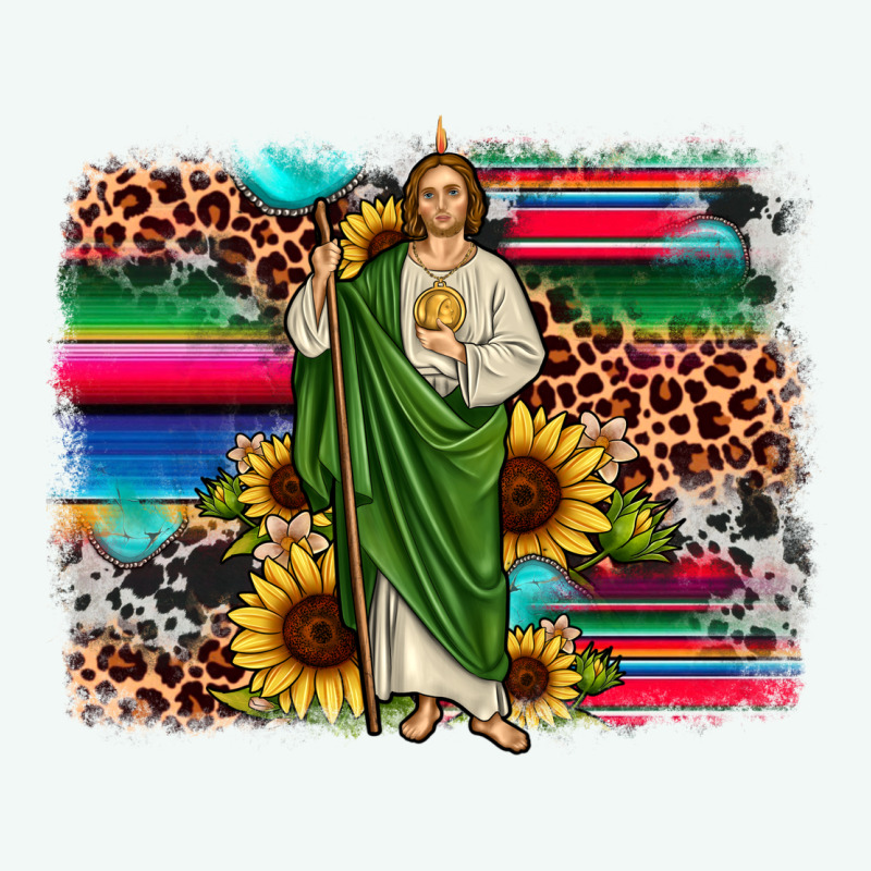 San Judas Leopard Cowhide Sunflower Background Premium Hoodie by JahusDesignShop | Teevron