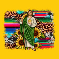 San Judas Leopard Cowhide Sunflower Background Premium Hoodie | Teevron