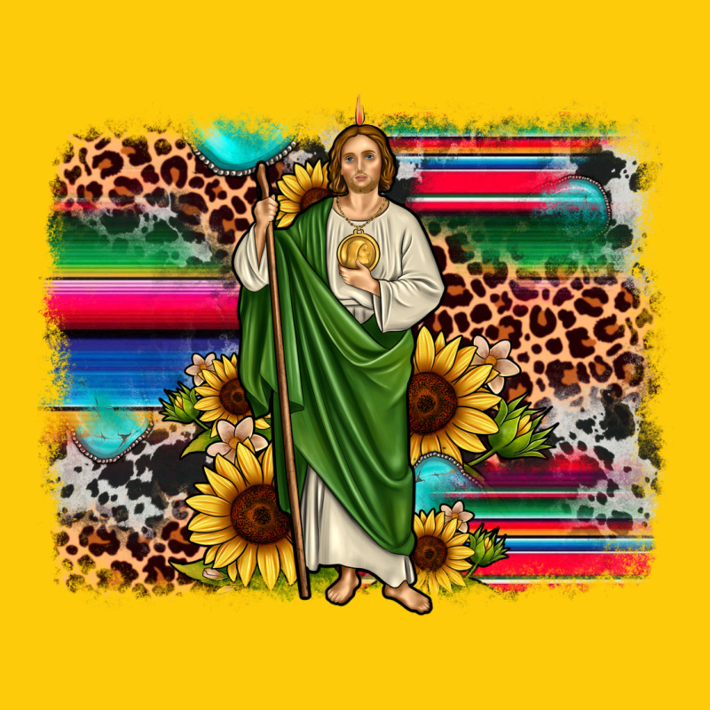 San Judas Leopard Cowhide Sunflower Background Premium Hoodie by JahusDesignShop | Teevron