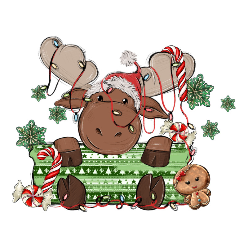Christmas Reindeer Heavyweight Hoodie by MaliasSmallBusiness | Teevron
