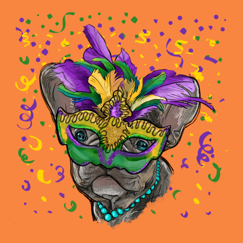 Mardi Gras Mask French Bulldog Premium Sweatshirt by RanaPortraitStore | Teevron