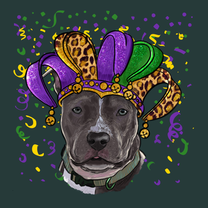 Mardi Gras Pitbull Premium Sweatshirt by RanaPortraitStore | Teevron