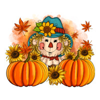 fall scarecrow with pumpkins | Teevron