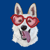 White Shepherd With Love Glasses Premium Sweatshirt | Teevron