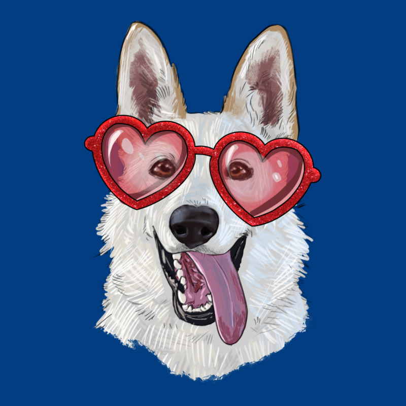 White Shepherd With Love Glasses Premium Sweatshirt by RanaPortraitStore | Teevron