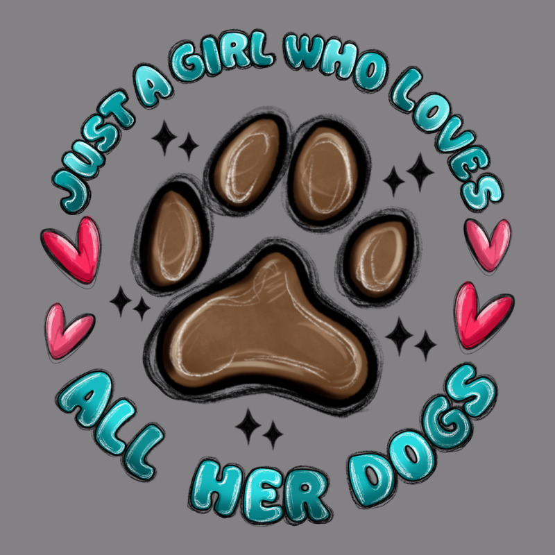 Just A Girl Who Loves All Her Dogs Heavyweight Hoodie by MaliasSmallBusiness | Teevron