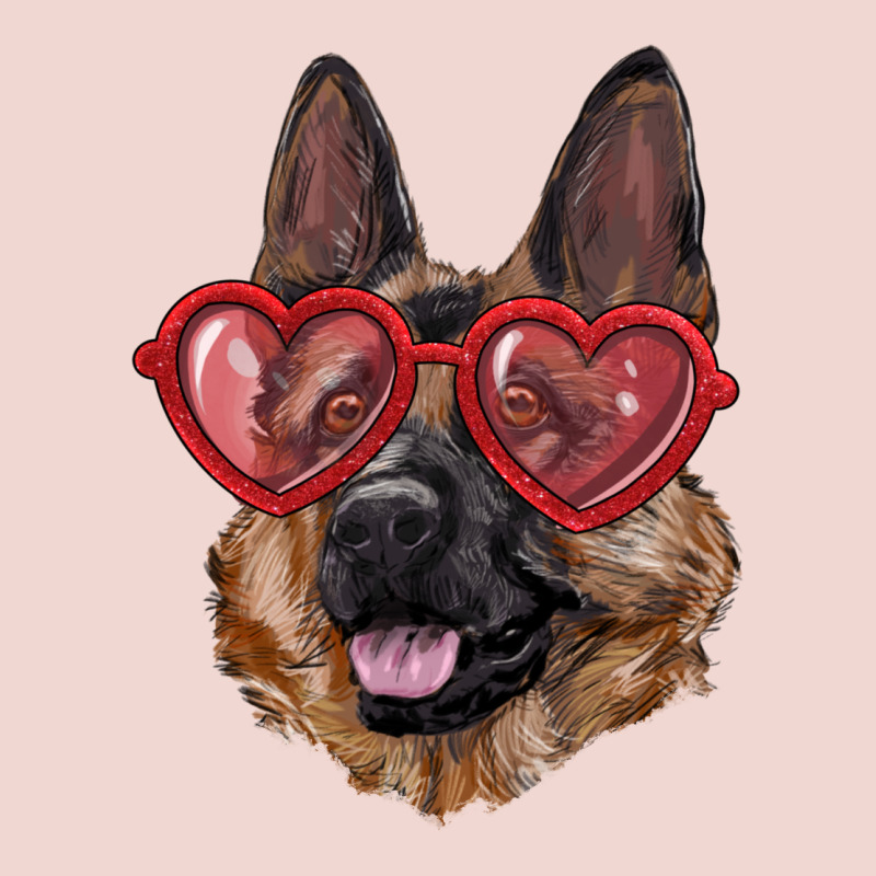 German Shepherd With Love Glasses Premium Sweatshirt by RanaPortraitStore | Teevron