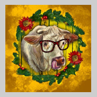 Christmas Charolais Cow Face Premium Tee | Teevron