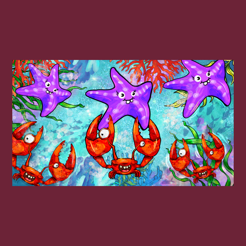 Crab And Starfish  Cup Long Sleeve Tee by BarkalooDesign | Teevron