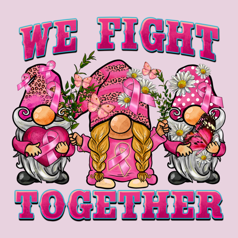 We Fight Together Breast Cancer Gnome Ladies Tee by BarkalooDesign | Teevron