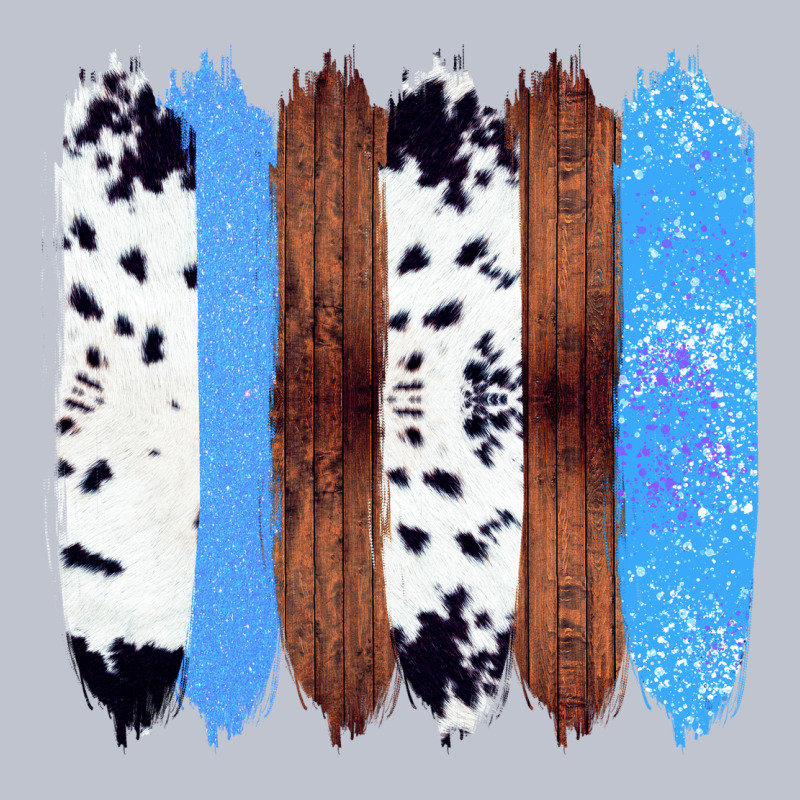 Western Farm Life Cowhide Wood Blue Glitter Brush Stroke Premium Hoodie by Bettercallsaul | Teevron