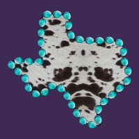 Texas Map Cowhide Turquoise Gemstone Premium Hoodie | Teevron