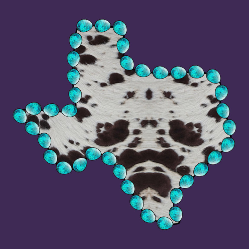 Texas Map Cowhide Turquoise Gemstone Premium Hoodie by Bettercallsaul | Teevron