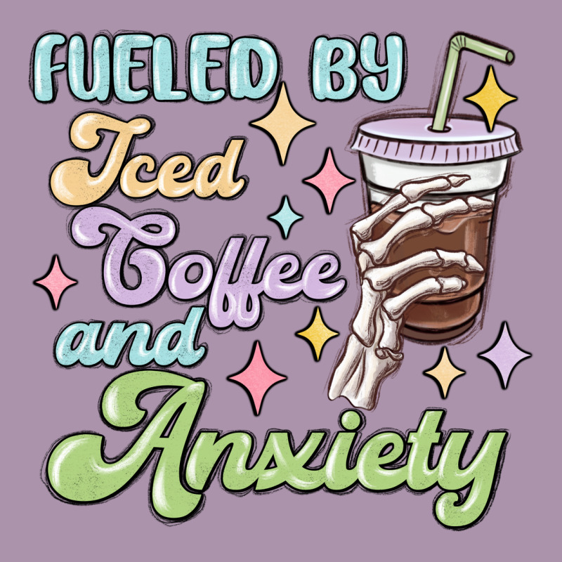 Fueled By Iced Coffee And Anxiety Heavyweight Hoodie by MaliasSmallBusiness | Teevron