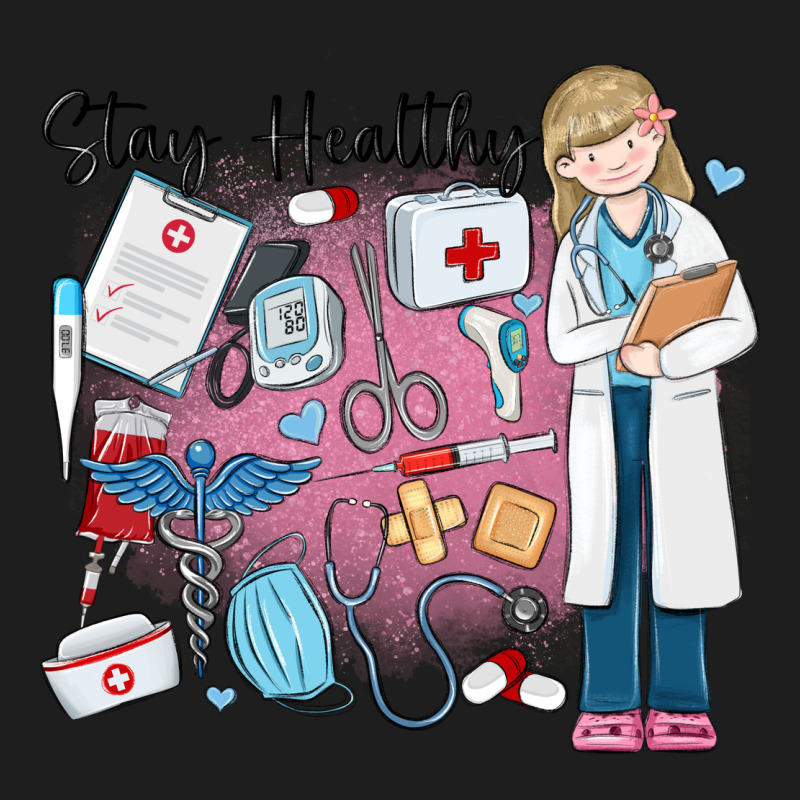 Stay Healthy Nurse Heavyweight Hoodie by MaliasSmallBusiness | Teevron
