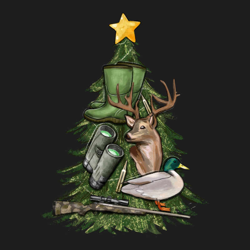 Hunting Christmas Tree Heavyweight Hoodie by MaliasSmallBusiness | Teevron