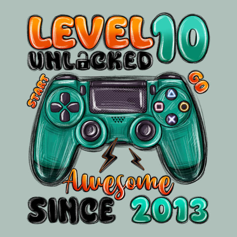 Level 10 Unlocked Awesome Since 2013 Heavyweight Hoodie by MaliasSmallBusiness | Teevron