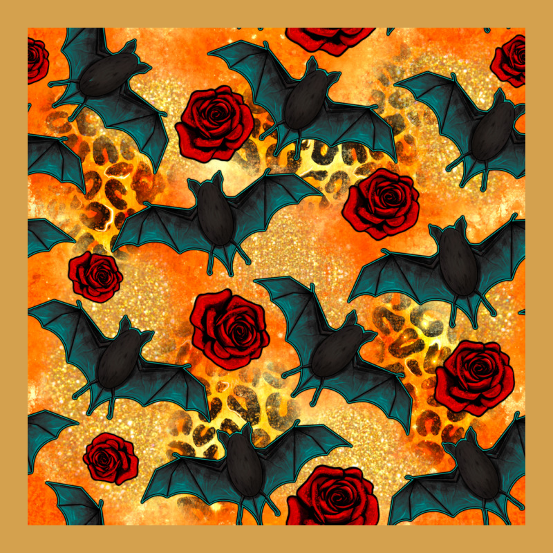 Halloween Bat And Roses Seamless Pattern Urban Hoodie by BundleAndBundleShop | Teevron