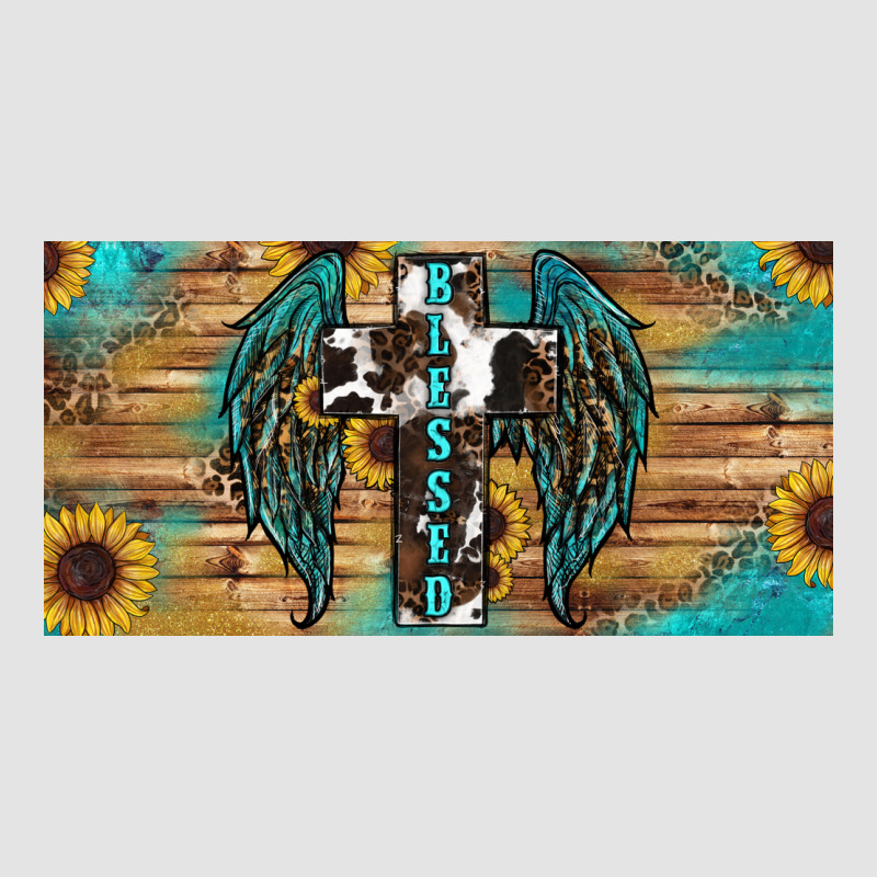 Western Blessed Cros Sunflowers Licence Plate Premium Sweatshirt by RanaPortraitStore | Teevron