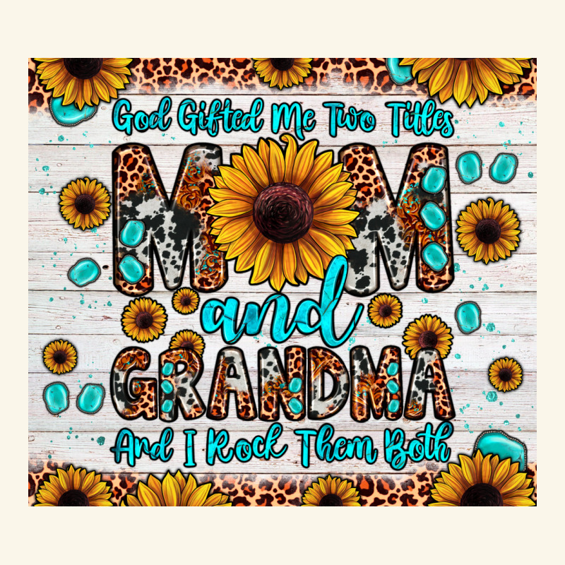 God Gifted Me Two Titles Mom And Grandma And I Rock Them Both Premium Hoodie by JahusDesignShop | Teevron