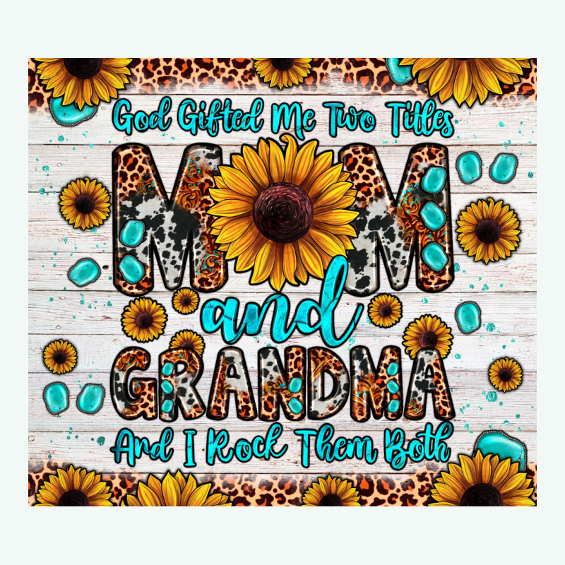 God Gifted Me Two Titles Mom And Grandma And I Rock Them Both Premium Hoodie by JahusDesignShop | Teevron