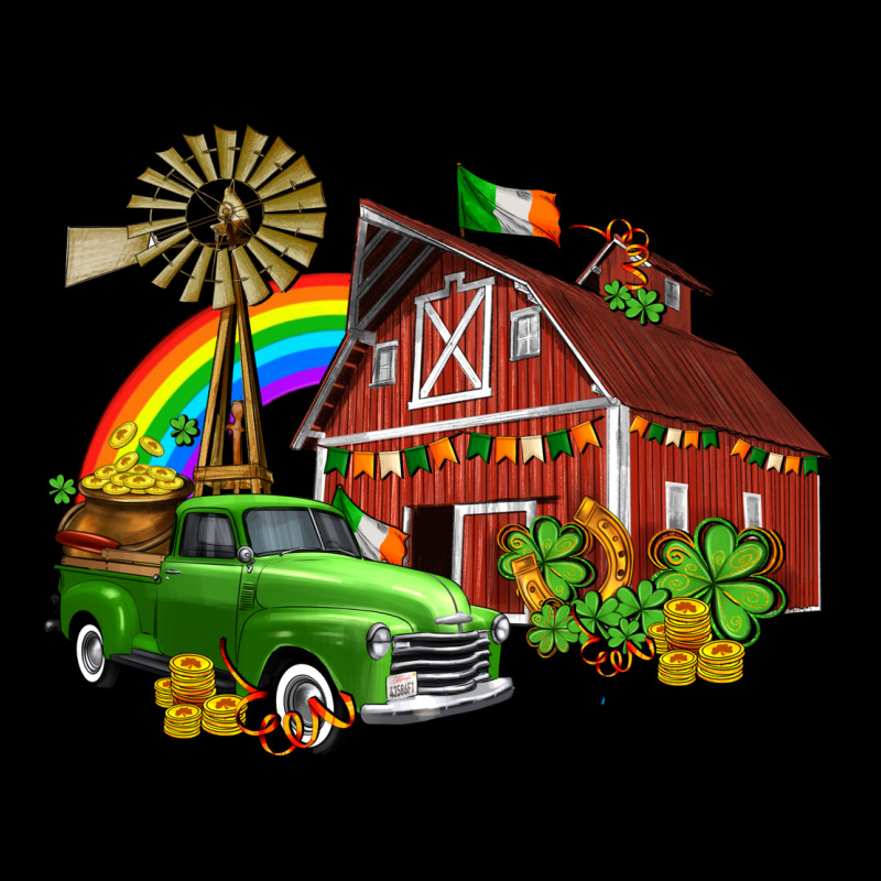 Barn St Patricks With Truck And Shamrocks Urban Hoodie by AdoDesignShop | Teevron