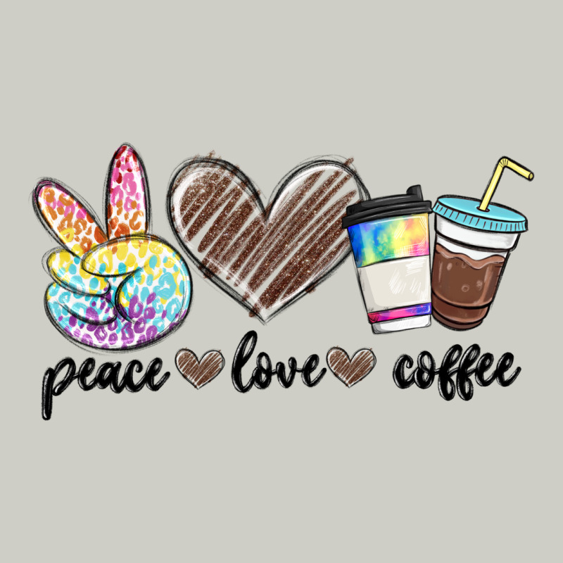 Peace Love Coffee Heavyweight Hoodie by MaliasSmallBusiness | Teevron