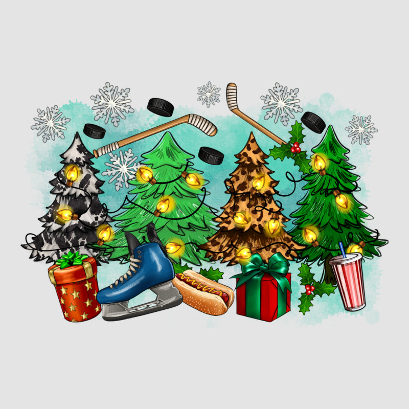 Christmas Trees With Hockey Premium Sweatshirt by Zillion Design Studio | Teevron
