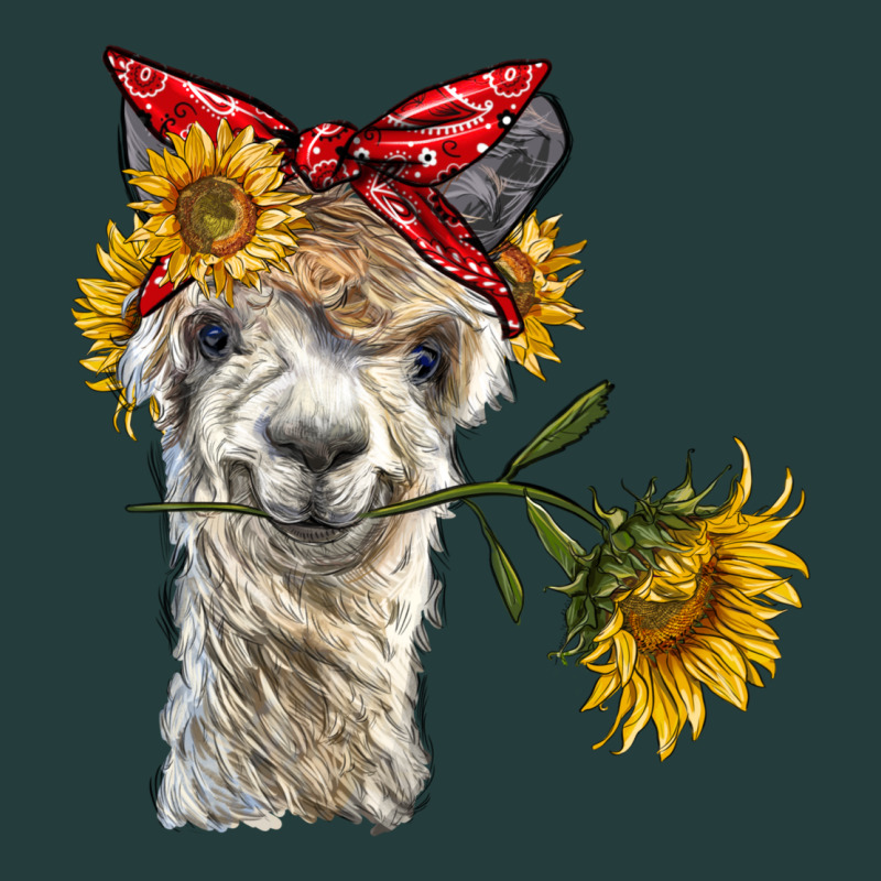 Alpaca With Sunflowers And Bandana Classic Tee by BarkalooDesign | Teevron