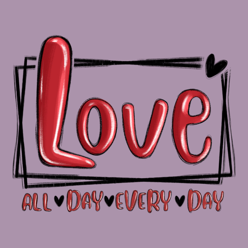 Love All Day Every Day Hearts Heavyweight Hoodie by MaliasSmallBusiness | Teevron