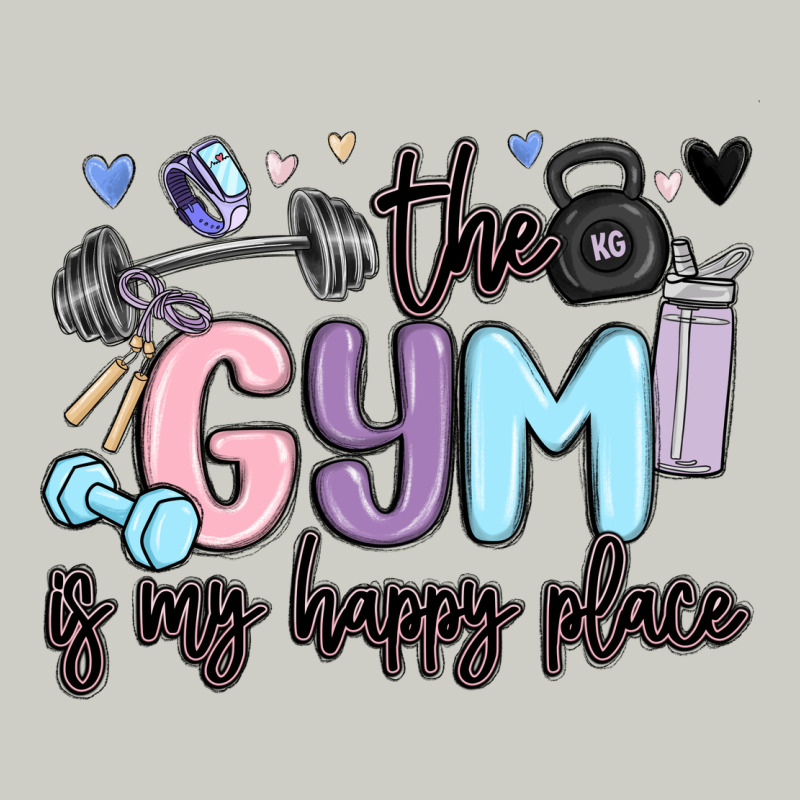 The Gym Is My Happy Place Heavyweight Hoodie by MaliasSmallBusiness | Teevron