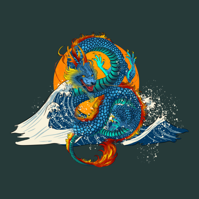 Blue Dragon Ocean Waves And Sun Premium Sweatshirt by RanaPortraitStore | Teevron